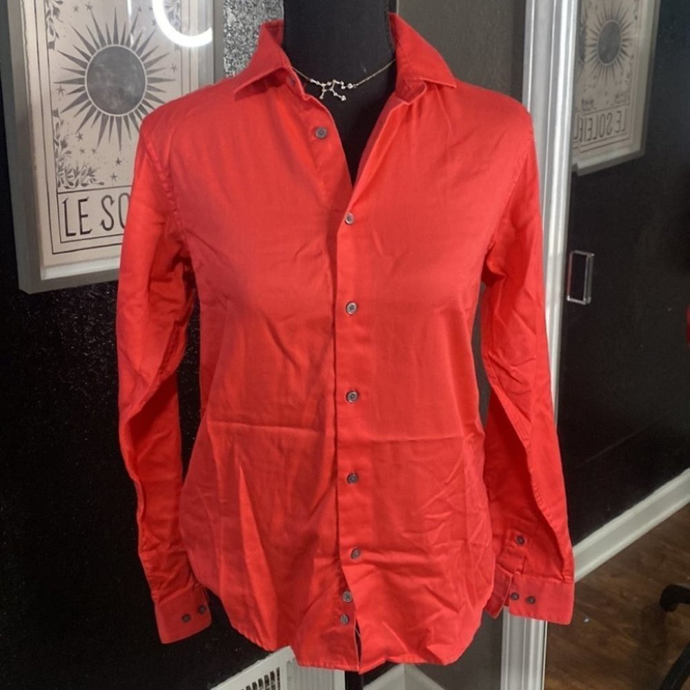 Pink Calvin Klein Long Sleeve Button Up